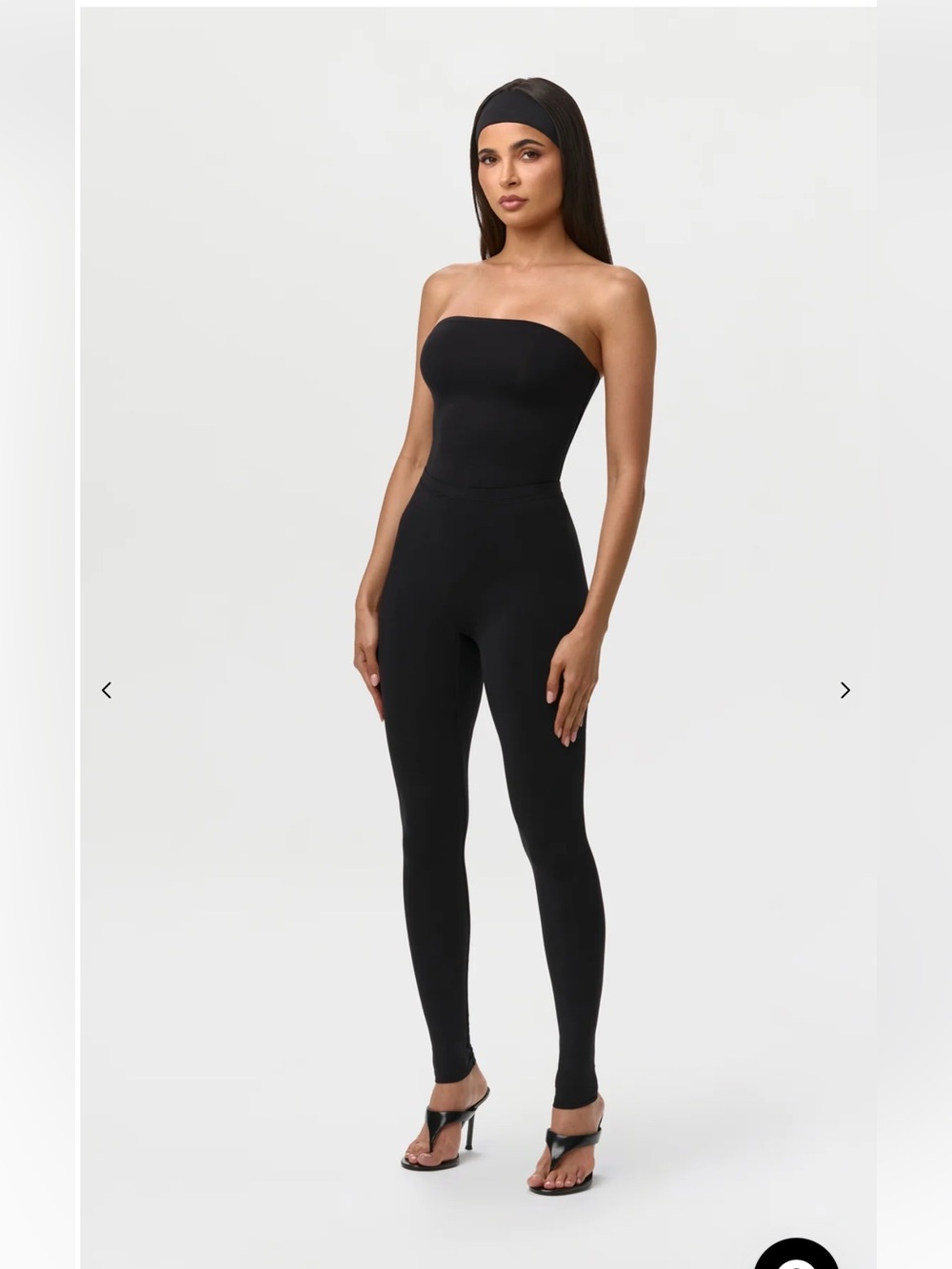 naked wardrobe Black Long-Sleeve Mock Neck Bodysuit & Legging Set, Size M, NWT - Picture 7 of 8